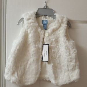White Faux Fur Vest
